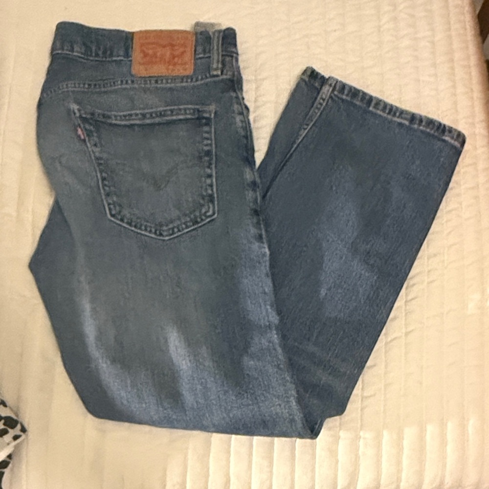 Classic Blue Denim Jeans; 34x30